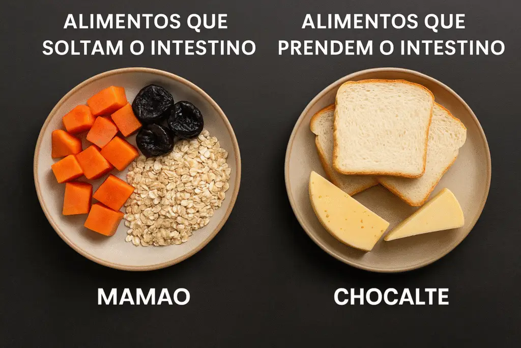 Alimentos que Soltam e Prendem o Intestino